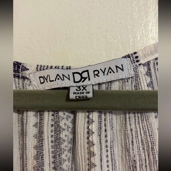 Dylan Ryan Tie Plus Size Top - Picture 2 of 8